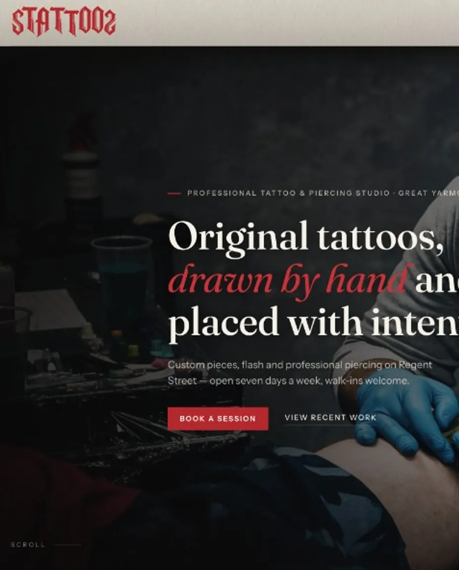 Stattoo studio website