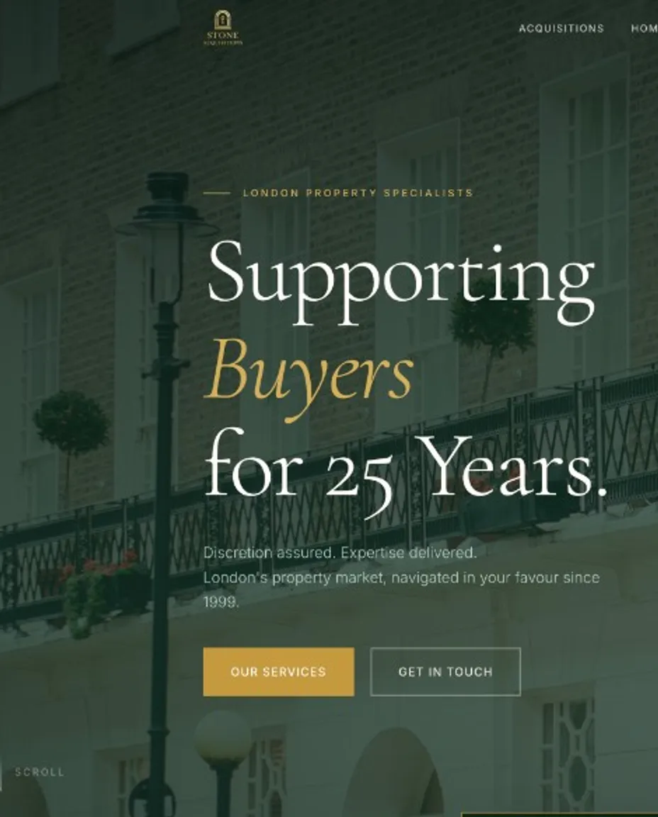 Stone Acquisitions website